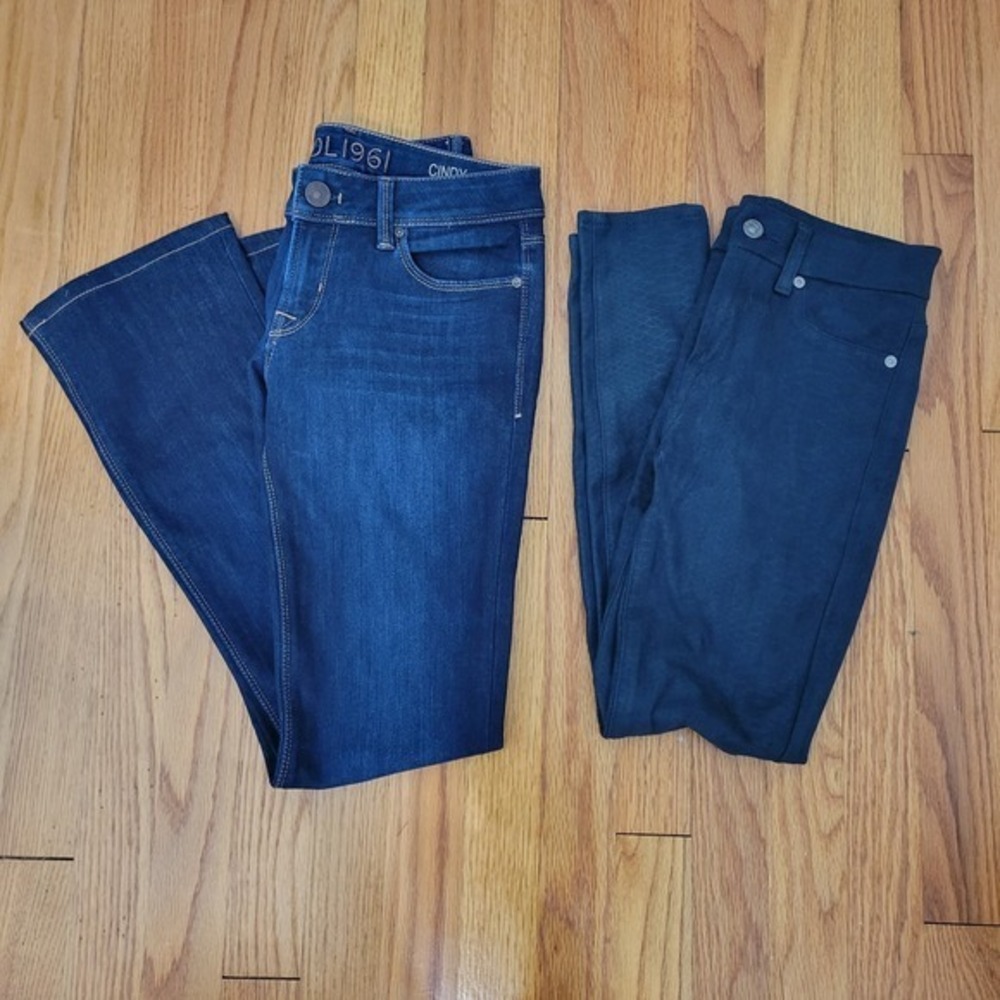 Women's Size 25 Pants Jeans DL1961‎ Cindy & 7 For All Mankind Snakeskin Low Rise